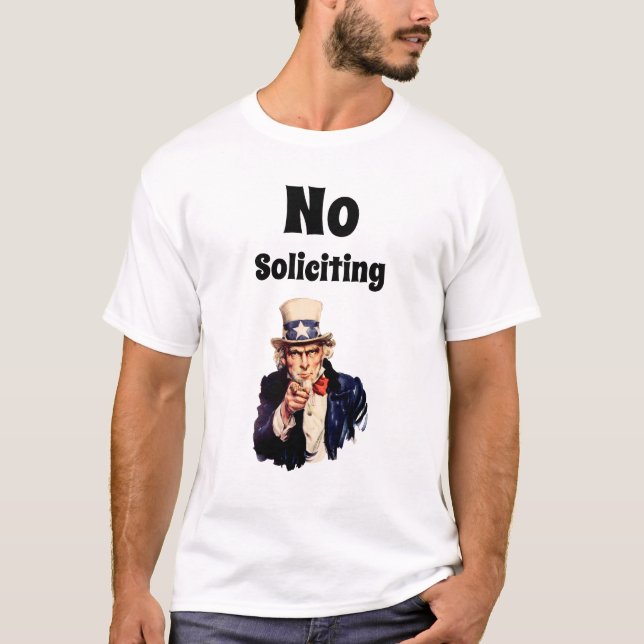 Farbror Sam säger nej till försäljare T Shirt (Framsida)
