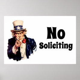 Farbror Sam säger nej till säljare Poster