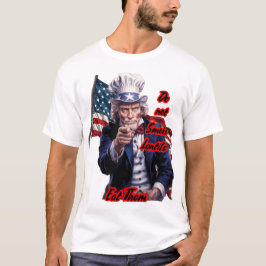 Farbror Sam säger: "Rök inte linser" på en T-tröja T Shirt
