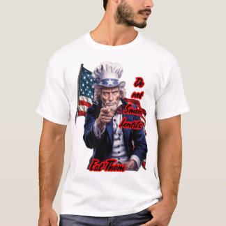 Farbror Sam säger: "Rök inte linser" på en T-tröja T Shirt