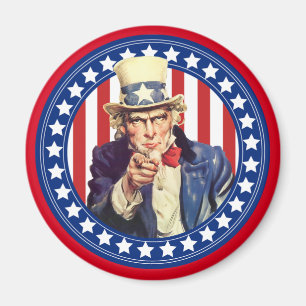 farbror Sam Stars och stripes Magnet
