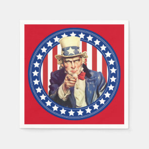 farbror Sam Stars och stripes Pappersservett
