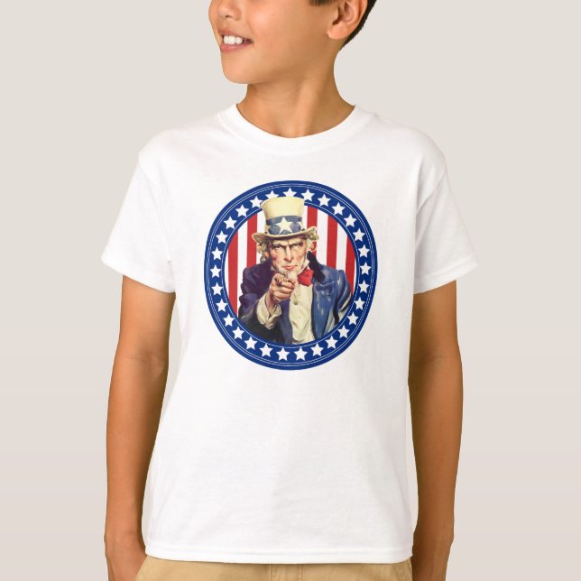 farbror Sam Stars och stripes T-shirt (Framsida)