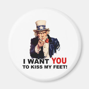 farbror Sam VIANT DU KISS MY FEET Magnet