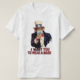 Farbror Sam vill att du ska Bära en Ansikte Mask A T Shirt