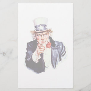 Farbror Sam vill ha dig som stationery Brevpapper