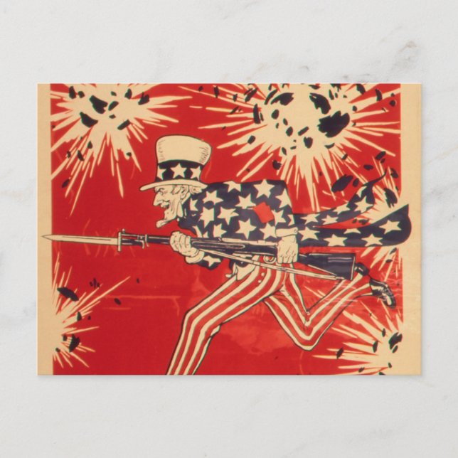 Farbror Sam - Vintage Vykort (Framsida)