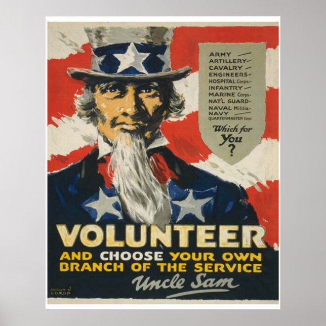 Farbror Sam - Volunteer Poster (Framsidan)