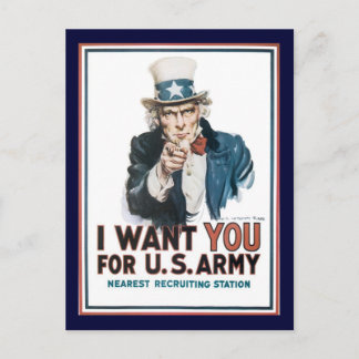 Farbror Sam Wants You Världskrig 2 Vykort