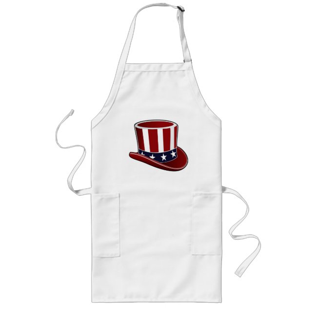 Farbror Sam's Hat Apron Långt Förkläde (Framsidan)