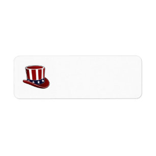 Farbror Sam's Hat Return Address Label Returadress Etikett