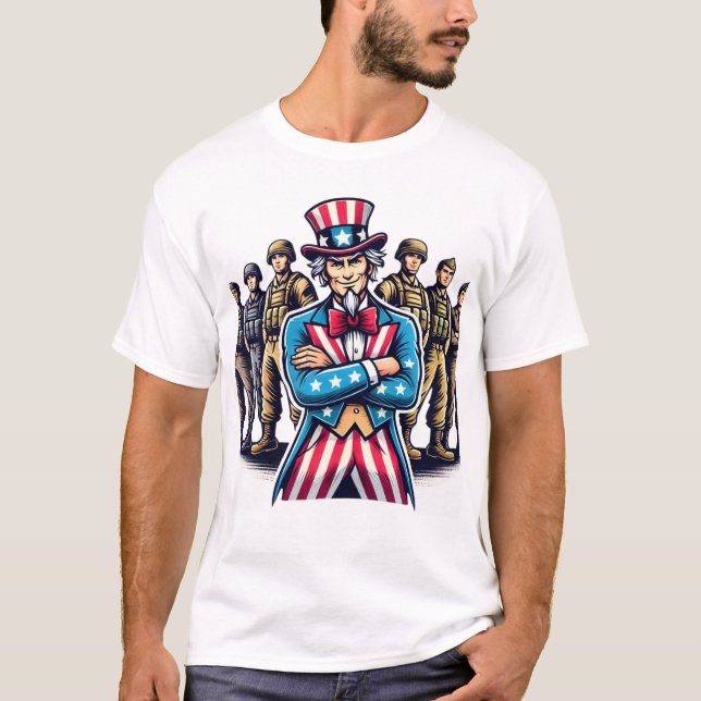 "farbror Sams militära ledning" T Shirt (Framsida)