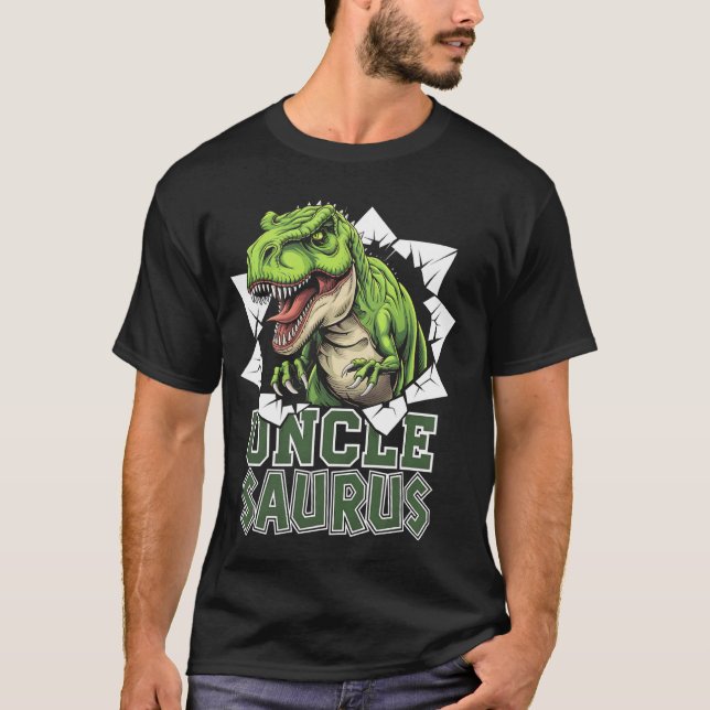 Farbror Saurus Roliga Rex Dinosaurie Brorson Farbr T Shirt (Framsida)