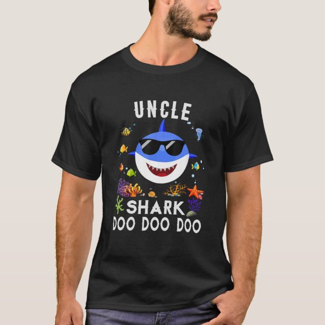 Farbror Shark Doo do t Matching Family Shark Gift T Shirt (Framsida)