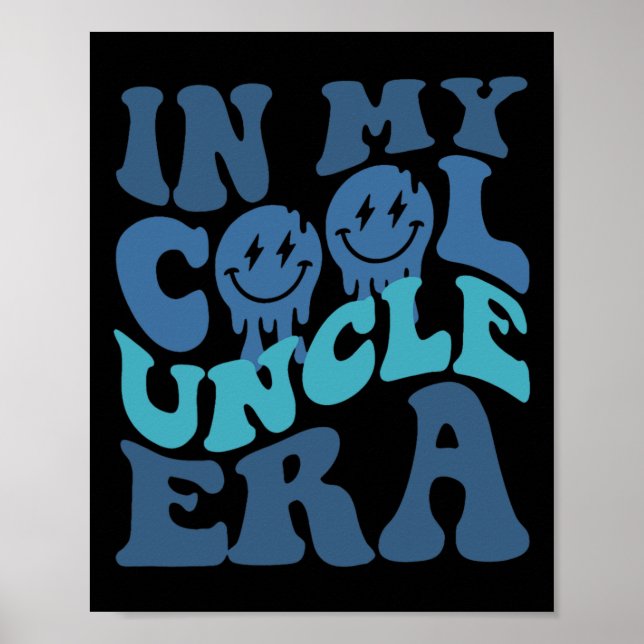 Farbror Shirt Groovy i min Coola farbror Era Far D Poster (Framsidan)