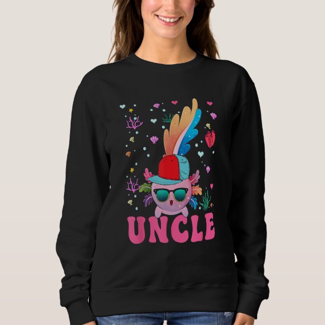 Farbror Söt Axolotl Solglasögon Vantar Keps Kostym T Shirt (Framsida)
