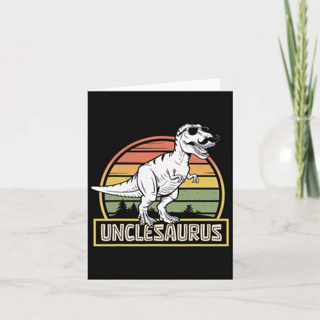 Farbror T Rex Dinosaurie Farbror Saurus Matchande  Kort (Framsida)