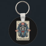 Farbror Tarot Card Skeleton farbror Sam Vintage 4t Nyckelring<br><div class="desc">Farbror Tarot Card Skeleton farbror Sam Vintage 4 juli</div>