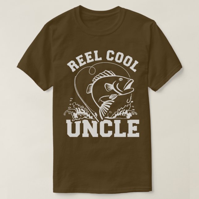 Farbror till coolan Fishing Reel T Shirt (Design framsida)
