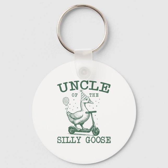 Farbror till den dumma gässen Första födelsedagen  Nyckelring (Framsida)