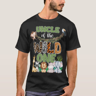 Farbror till den vilda ettårsfirande familjesafari t shirt