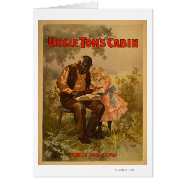 Farbror Toms Cabin Black Man & Girl Theater Hälsningskort (Framsidan)