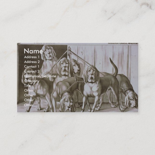 farbror Toms kabin Visitkort (Framsida)