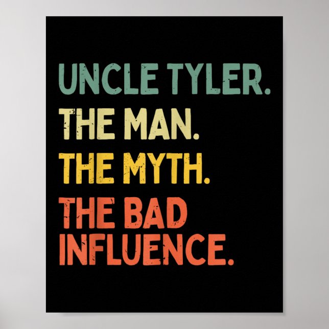 Farbror Tyler citerar mannen myth the Bad Influen Poster (Framsidan)