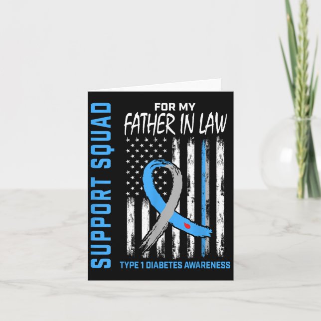 Farbror Typ 1 Diabetes Tröja Flagga Stöd S Kort (Framsida)