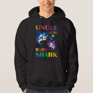Farbror vid Baby-födelsedag, farbror Shark Chris Hoodie