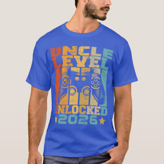 Farbrornivå upplåst 2026 Baby tillkännagivande Far T Shirt