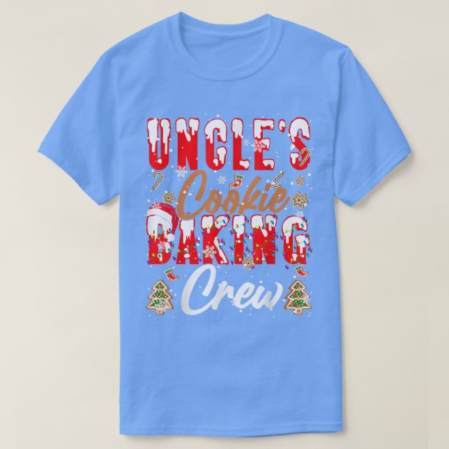 Farbror's Cookie Baking Crew Julafton Santa Baker  T Shirt (Design framsida)