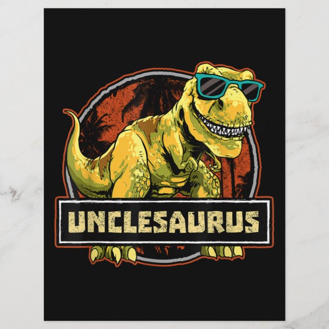 Farbrorsaurus T rex Farbror Saurus Dinosaurie Reklamblad (Framsidan)