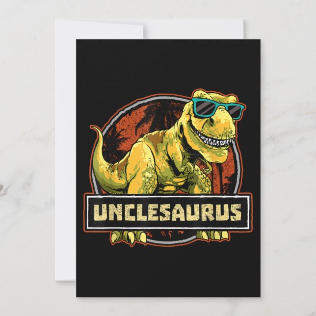 Farbrus T rex Farbrus Dinosaurie Inbjudningar (Framsida)