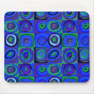 Farbstudie Quadrate Squares Blue Circles Musmatta