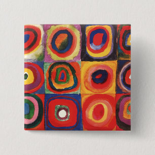Farbstudy Quadrate - Colorful art art Knapp
