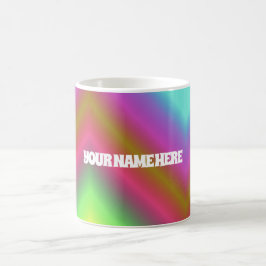 Farbverlauf colored bunt Name personalisiert Kaffemugg