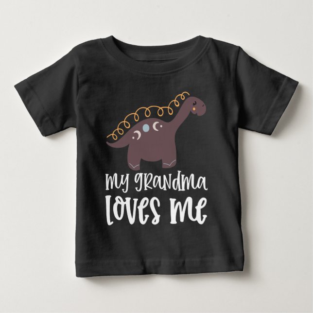 Farchild Gift My Grandma Kärlek Me Dinosaur 🦕 T Shirt (Framsida)