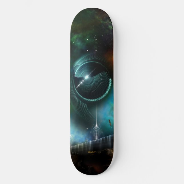 Färd på Corbius Fractal Art Skateboard Bräda 19,5 Cm (Framsida)