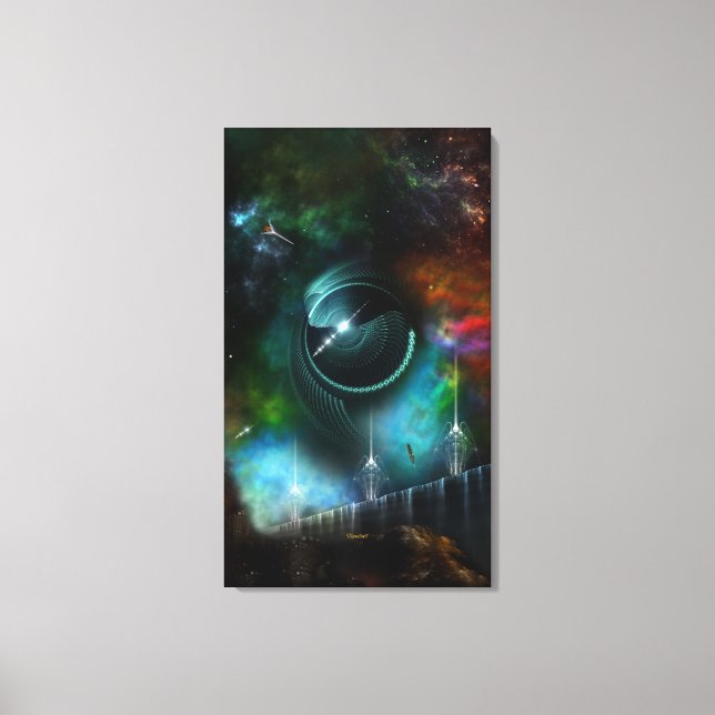 Färd på utskriften av Corbius Fractal Wrapped Canv Canvastryck (Framsida)