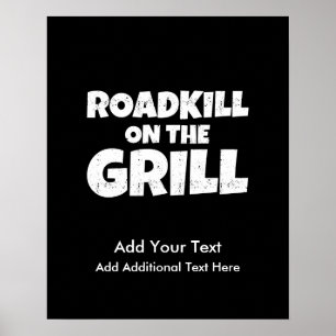 Färddöd på Grill - Funny BBQ Party Poster