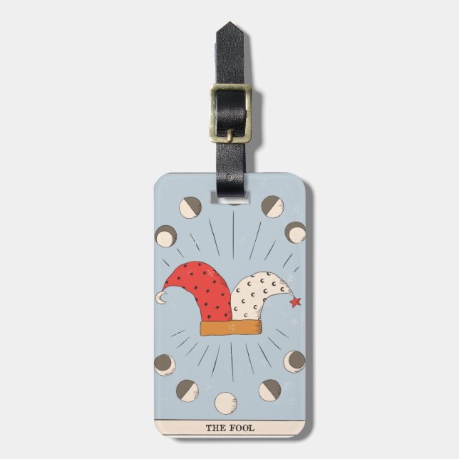 Färden med fotoportet i måne-fasen bagagebricka (Vertikal Framsida)