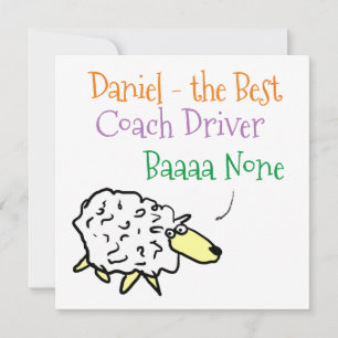 Fårdesign för en Coach Driver Julkort