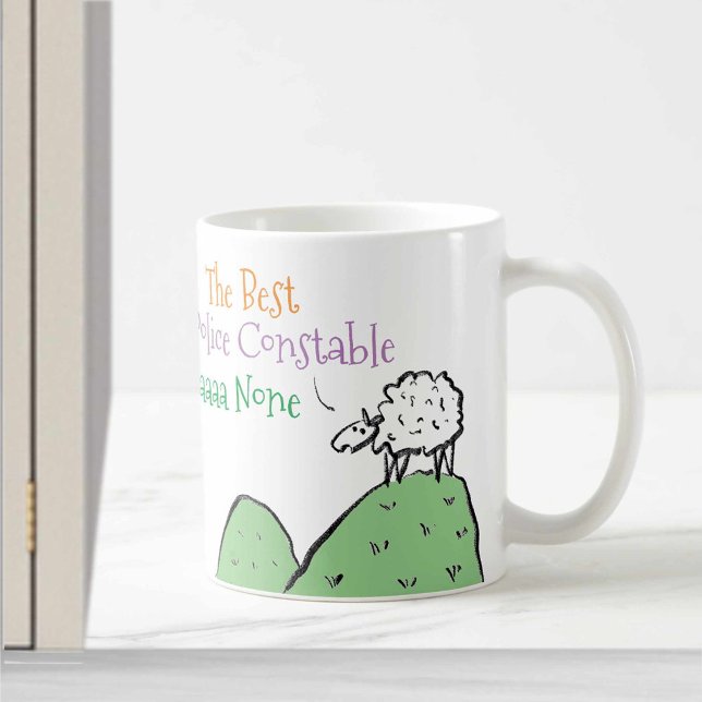 Fårdesign för en poliskonstapel kaffemugg (Skapare uppladdad)