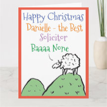 Fårdesign Glad jul till en advokat kort