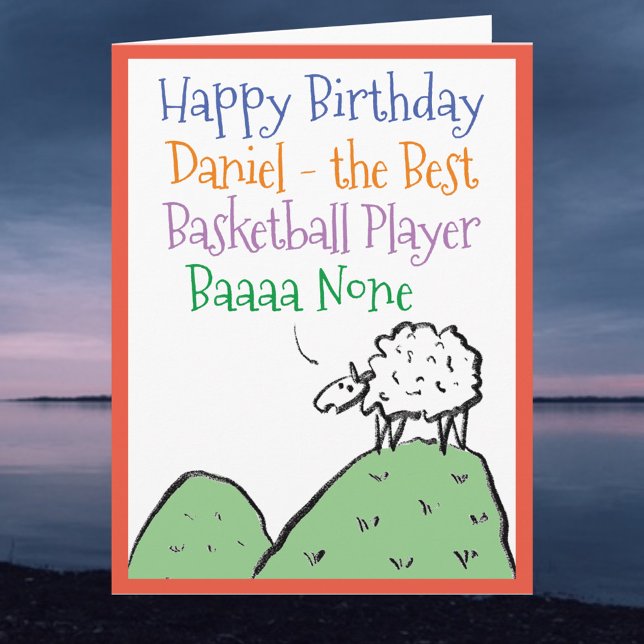 Fårdesign Grattis till en basketspelare Kort (Skapare uppladdad)