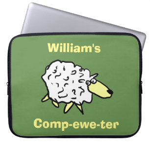 Fårdesign - komp-ewe-ter! laptop fodral