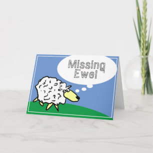 Fårdesigna Tecknad med Ewe Pun saknas Kort