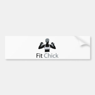 Färdig chick med Kettlebells Bildekal