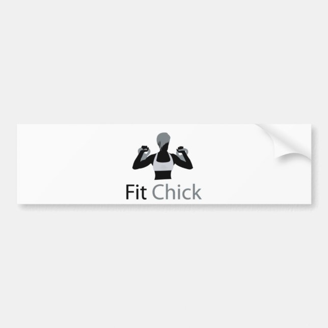 Färdig chick med Kettlebells Bildekal (Framsidan)